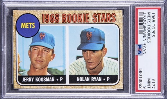 1968 Topps #177 Nolan Ryan Rookie Card – PSA MINT 9